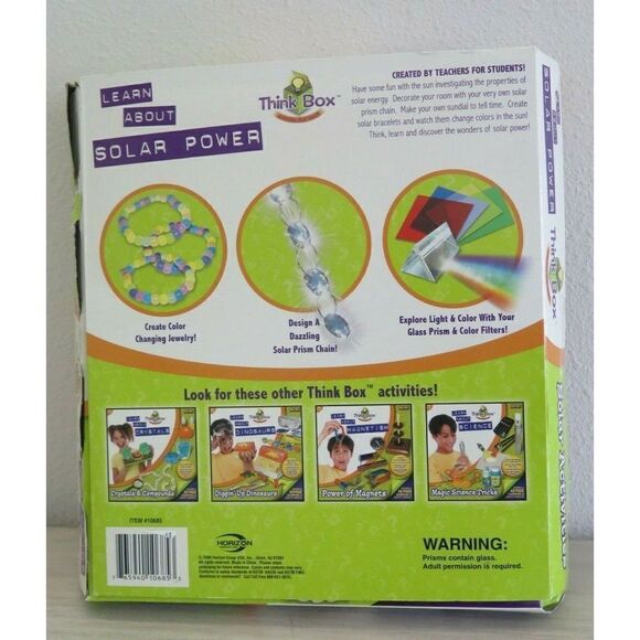 Think Box Activities, Learn About Solar Power, Ages 6-16 - Picture 5 of 7